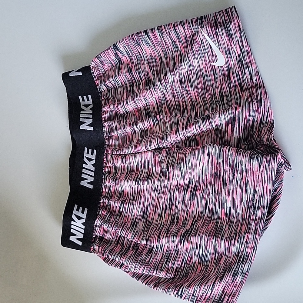 Nike Girls Pink Black Space-Dye Skort
